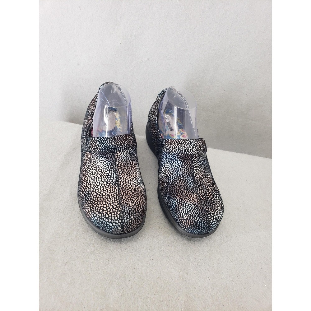 Greys Anatomy Shoes Women 9M Black Spotted Comfort Slip On Nursing Work Shoes
